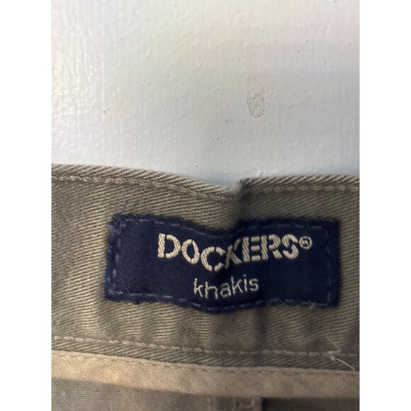 Dockers Khaki Mens Khaki Chino Pants Straight-Leg Flat Front Cotton SZ38X31 - Picture 10 of 14